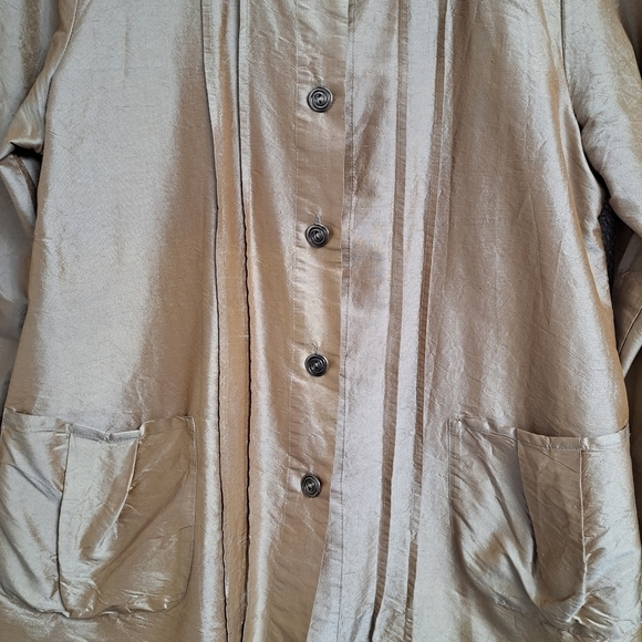 FLAX 100% Silk Tunic/Jacket  Size M - Picture 3 of 9